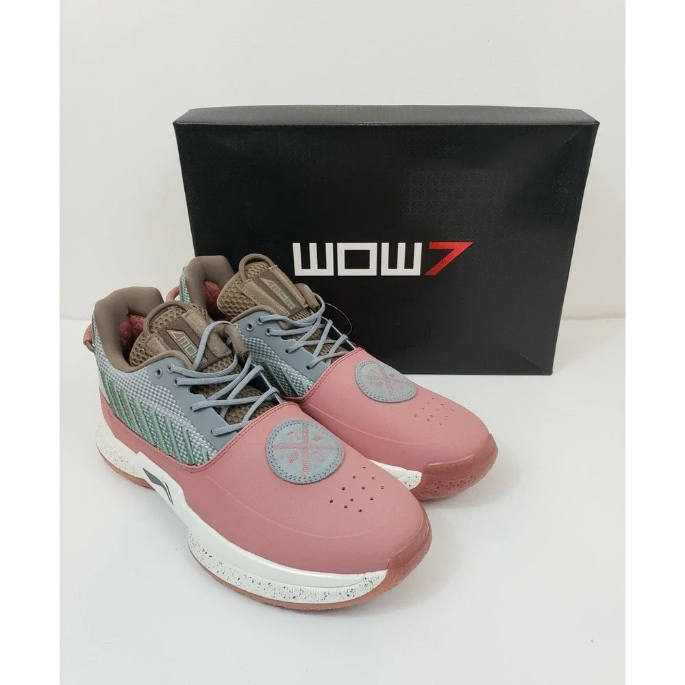 Li Ning WOW 7 Way of Wade 7 Satori - Size 11.5  ABANO79-11‎ Salmon/Gray/Green/Br